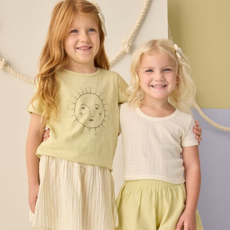 【 Rylee + Cru 】POINTELLE TEE || IVORY