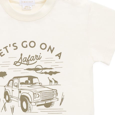 【 Jamie kay 】 JKCT262067 半袖ｻﾌｧﾘTｼｬﾂ Parchment OWHT （size 80~100）