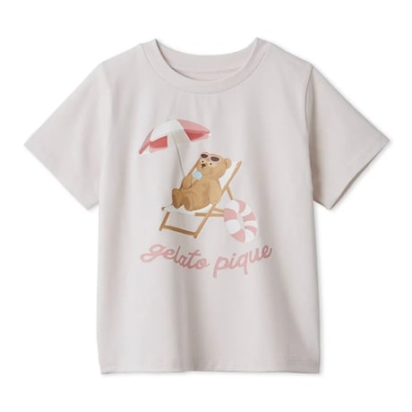 【 gelato pique 】 PKCT262445 KIDSｻﾏｰﾍﾞｱ柄ﾜﾝﾎﾟｲﾝﾄTｼｬﾂ PNK（size 90~120）
