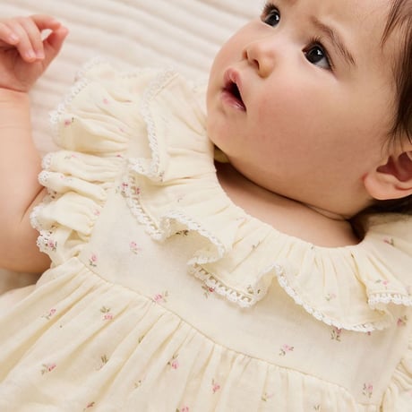 【 Jamie kay 】 JBFO262008 ﾓｽﾘﾝﾌﾟﾚｲｽｰﾂWillow Rose  OWHT（size 70~90）