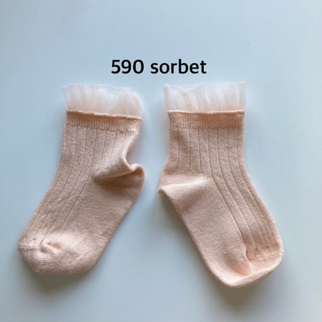【collegien】3457 Margaux Tulle Ankle Socks