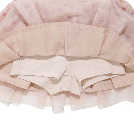 【 Jamie kay 】 JKCP262903 ﾌﾗﾜｰPTﾁｭｰﾙｲﾝﾊﾟﾝ付きｽｶｰﾄ LBLU（size 80~120）