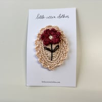 【 little cotton clothes 】 Crochet Hair Clip Dahlia -Pink
