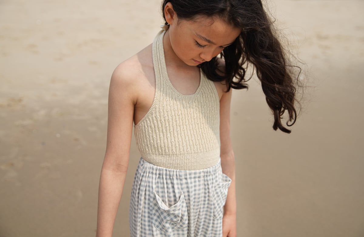 SOOR PLOOM 】Harem, Gingham Print, Azul | MIK SOOR PLOOM 】Harem, Gingham Print, Azul | MIK