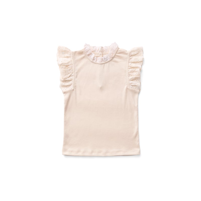 SOOR PLOOM 】Eyelet Tee, Milk | MIK & CO
