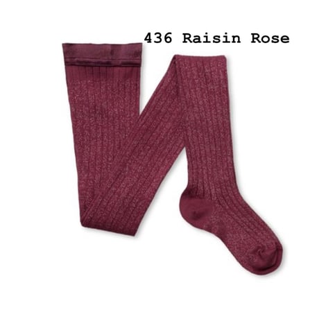 【 Collegien 】6990  Amélie - Glitter Ribbed Tights