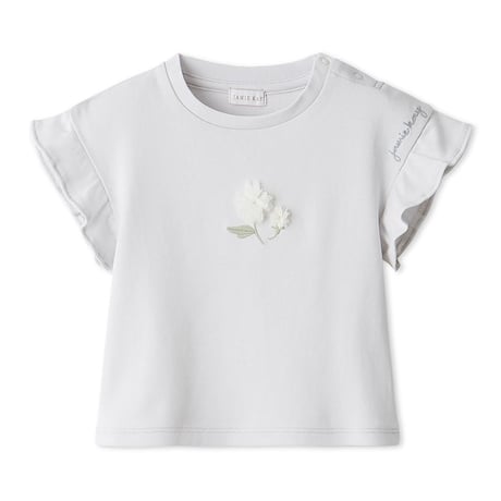 【 Jamie kay 】 JKCT262904 ﾌﾗﾜｰPTﾁｭｰﾙﾓﾁｰﾌTｼｬﾂ LBLU（size 90~120）