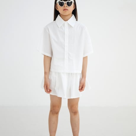 Drop1【Repose AMS】 boxy blouse-crips white