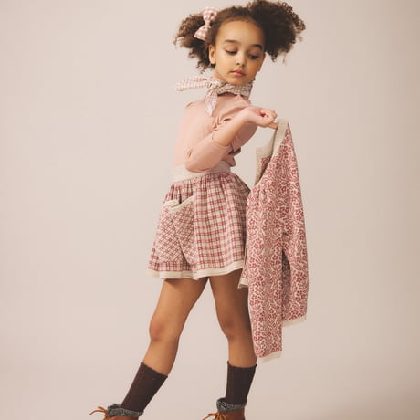 【 SOOR PLOOM 】Frond Knee Sock Linen / Prune　単品売り
