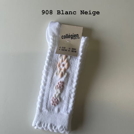 【Collegien】2650 Dalia - Jacquard Flower Knee-high Socks