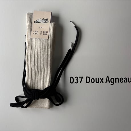 【Collégien 】 2990 Anastasie- Lace-up Ribbed Knee-high Socks