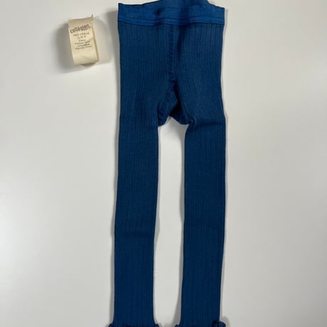 【 Collegien 】5981  Aliénor - Lace-trim Ribbed Footless Tights
