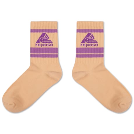 Drop1【Repose AMS】 sporty sock-sand logo