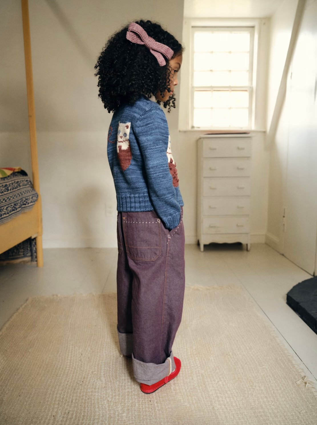 Misha&Puff】Three Little Kittens Cardigan (Blue