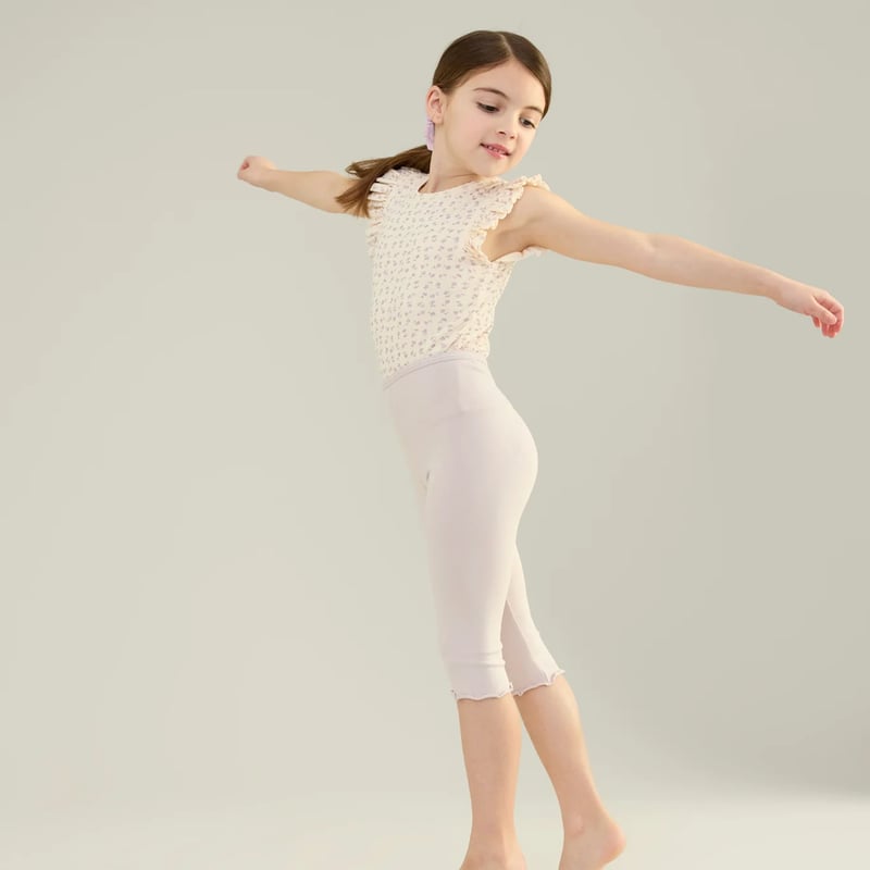 SOOR PLOOM 】Frill Tee, Chicweed Print Pointel