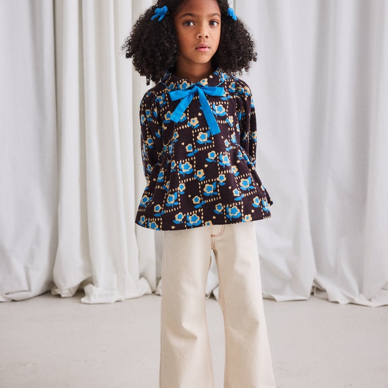 Misha&Puff】Corduroy Zora Blouse (Raisin Window