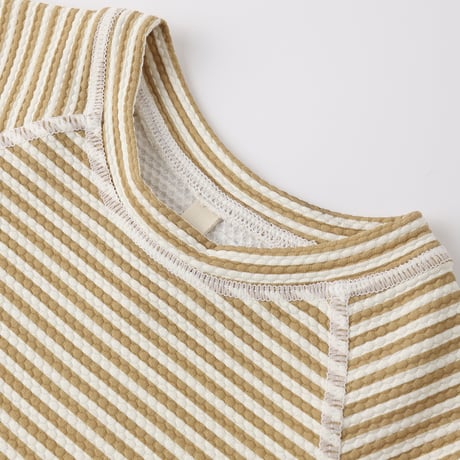 【Quincy Mae】 FINN RASHGUARD + SHORT SET || HONEY STRIPE SMALL