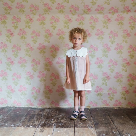 【 little cotton clothes 】Embroidered Scalloped Collar