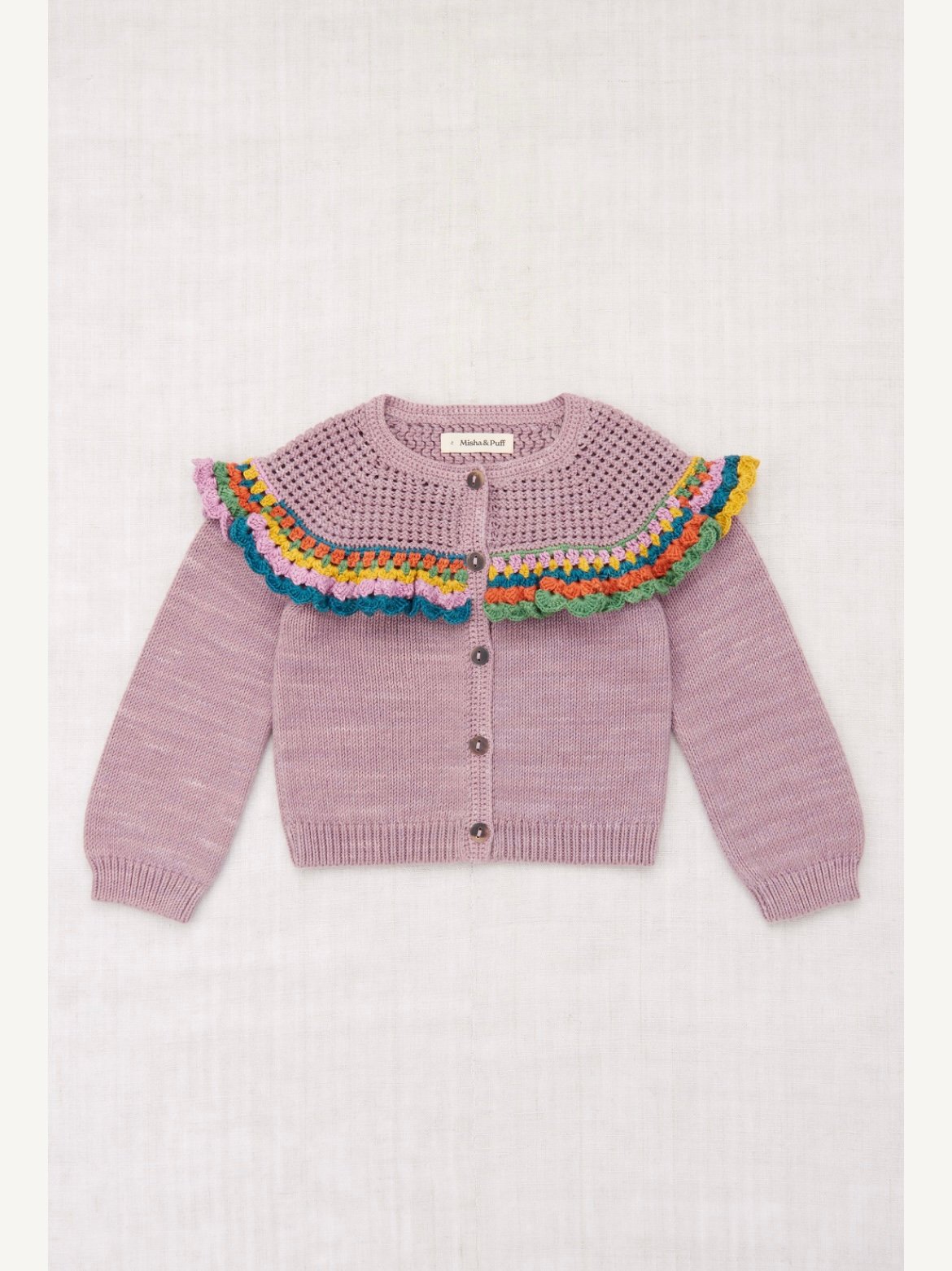 Misha&Puff】Crochet Joya Cardigan/ Plum Petal |