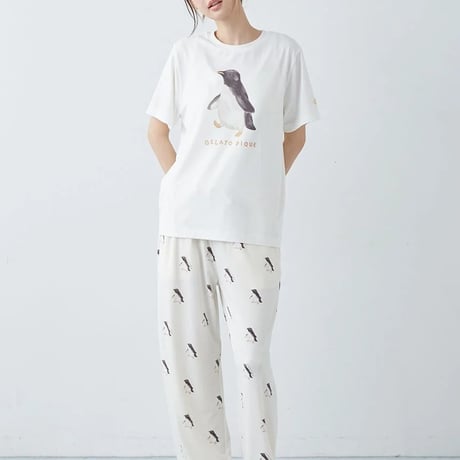 【 gelato pique 】 PWCP262280 接触冷感ｼｰｱﾆﾏﾙ柄ﾛﾝｸﾞﾊﾟﾝﾂ YEL