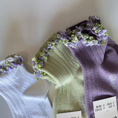 【 Collegien × mik&co 】Rococo frill ankle socks