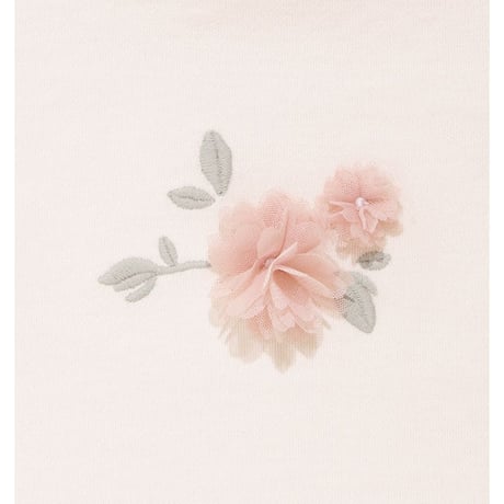 【 Jamie kay 】 JKCT262904 ﾌﾗﾜｰPTﾁｭｰﾙﾓﾁｰﾌTｼｬﾂ PNK（size 90~120）