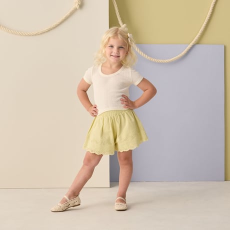 【 Rylee + Cru 】POINTELLE TEE || IVORY