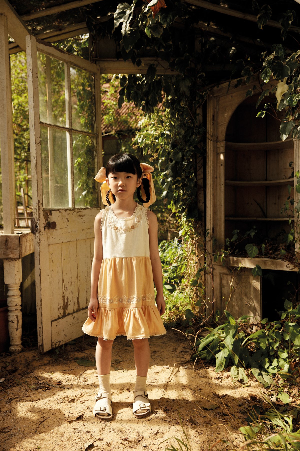 Apolina Clara Dress ワンピース last 1【 Apolina 】 CLARITA DRESS - CREAM/PEACH Y
