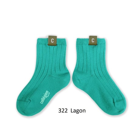 【 Collegien 】Cyril - Ribbed Ankle Socks with C Label