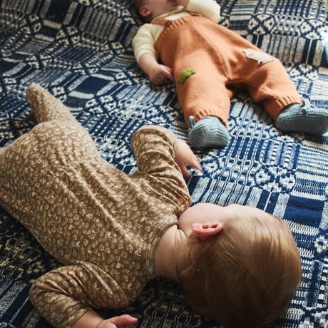 【Misha&Puff】Baby Footed One-Piece (Kelp Bunny Meadow)