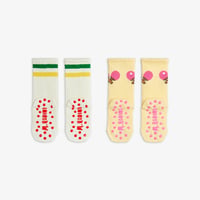 【 MINI RODINI 】Table tennis anti - slip socks Multi 2pack