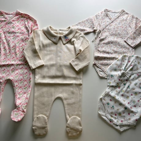 【Bebe Organic】 Iris Wrap Onesie - Blooms