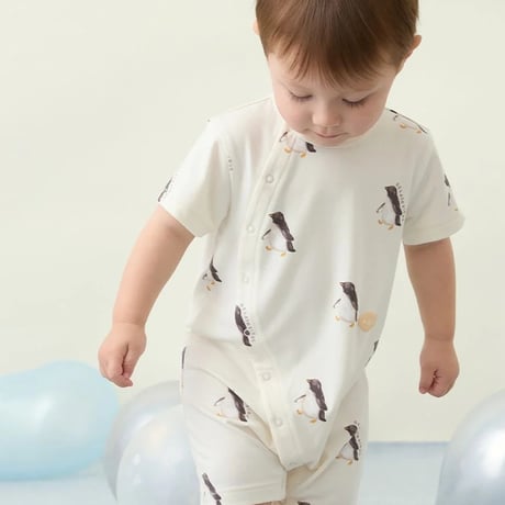 【 gelato pique 】 PBCO262451 BABY接触冷感ｼｰｱﾆﾏﾙ柄ﾛﾝﾊﾟｰｽ YEL（size 70, 80）