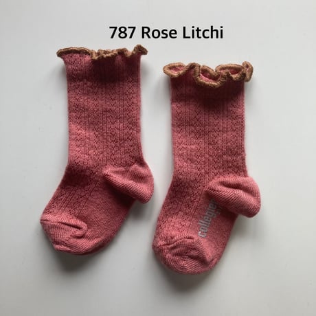 【COLLEGIEN 】5557  AMBRE - lettuce trim merino socks