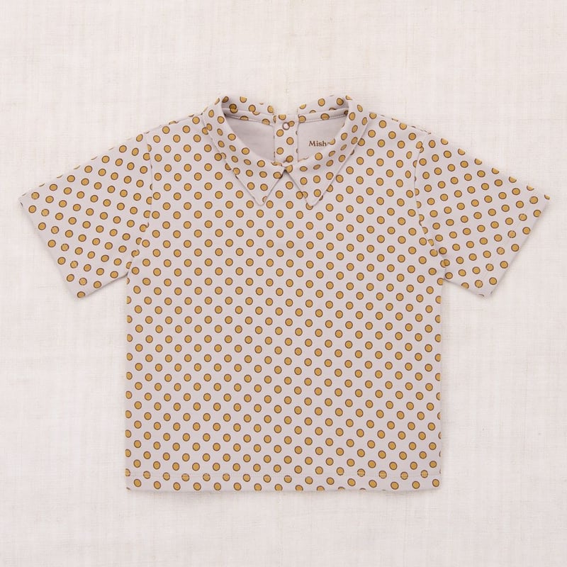 Misha&Puff】 SILVIA TEE (MIST BEN-DAY DOTS) (4y