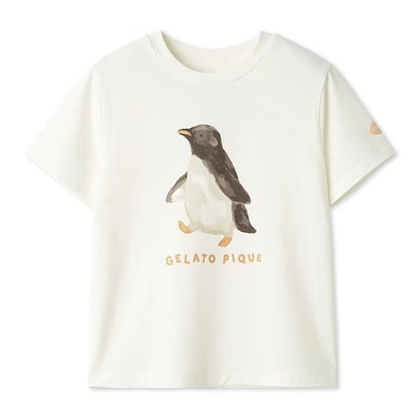 【 gelato pique 】 PKCT262452 KIDS冷感ｼｰｱﾆﾏﾙ柄ﾜﾝﾎﾟｲﾝﾄT YEL（size 90~120）