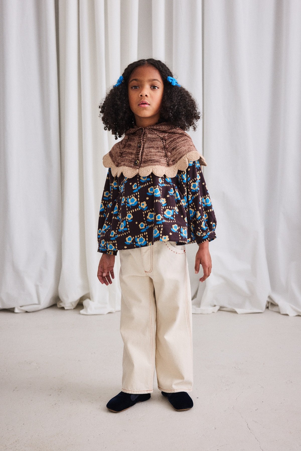 Misha&Puff】Corduroy Zora Blouse (Raisin Window