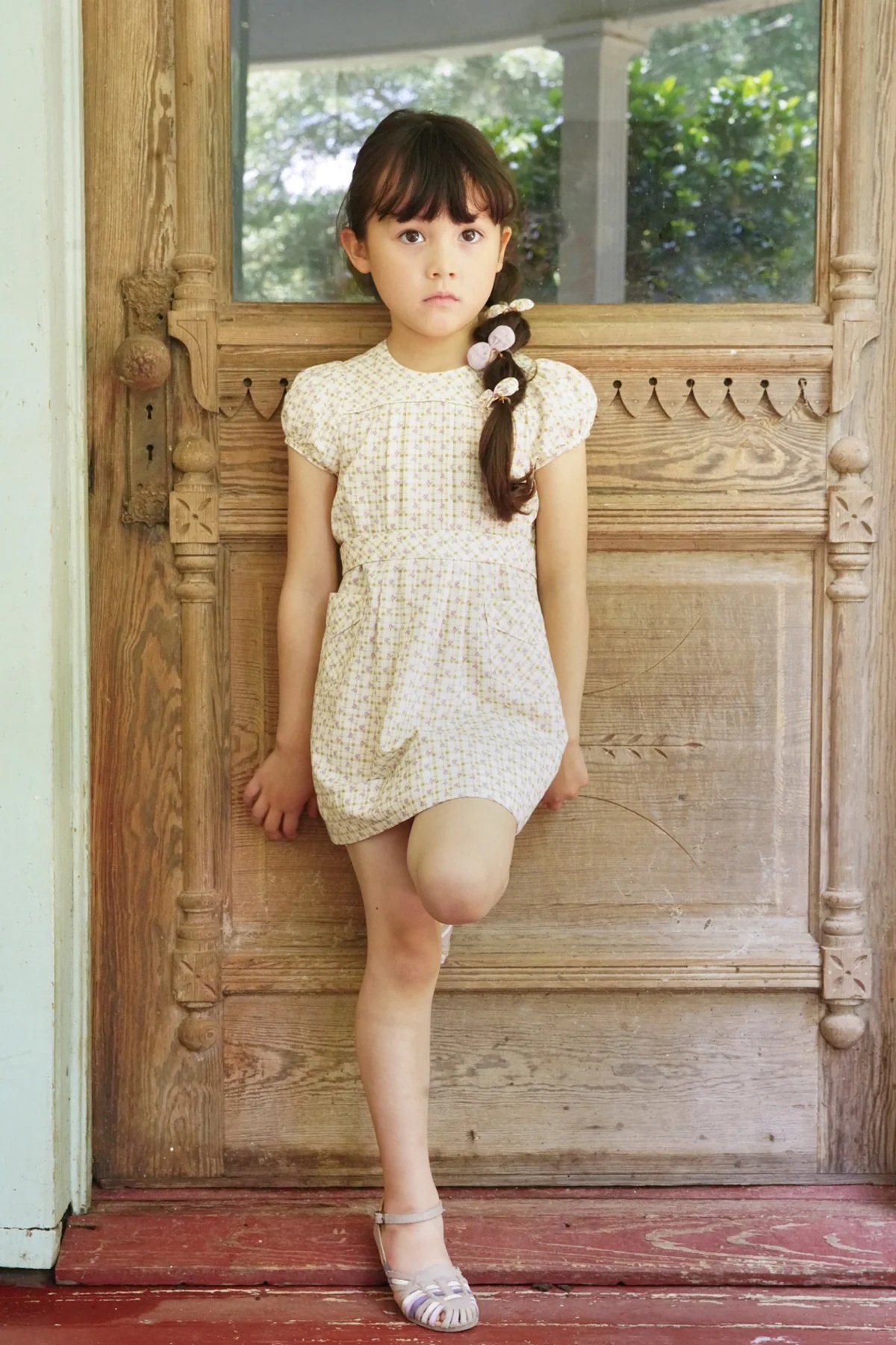 SOOR PLOOM 】Ismay Dress, Checker Rose Print, SOOR PLOOM 】Ismay Dress, Checker Rose Print,