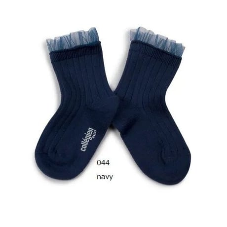 【collegien】3457 Margaux Tulle Ankle Socks