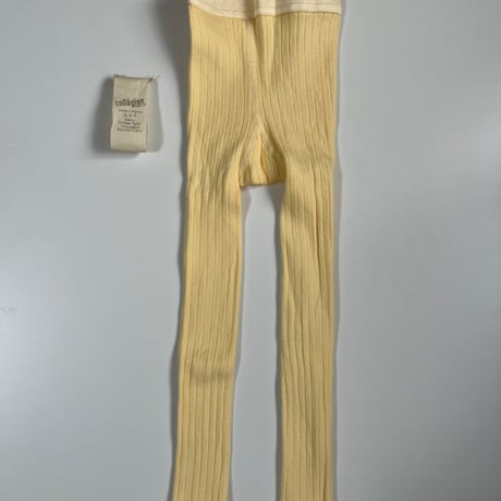 【 Collegien 】5981  Aliénor - Lace-trim Ribbed Footless Tights