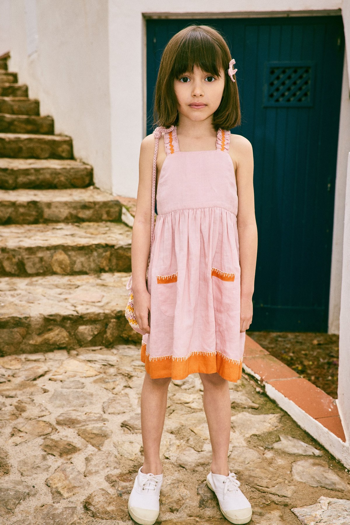 misha and puff パッチワークワンピース　5-6y misha and puff パッチワークワンピース 5-6y misha and puff