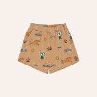 【The Campamento】 Horses Allover Shorts - CAMEL