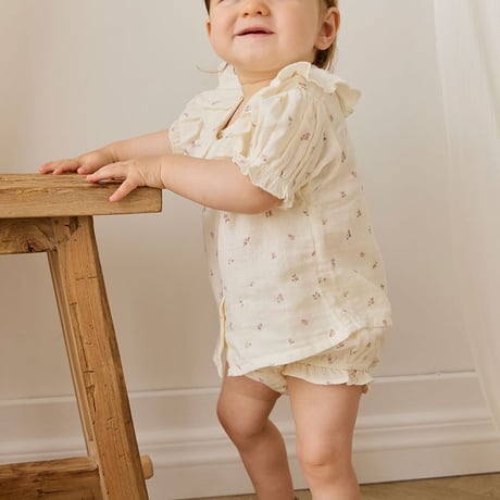 【 Jamie kay 】 JBFP262003 ﾓｽﾘﾝﾌﾞﾙﾏ Willow Rose OWHT（size 70~90）