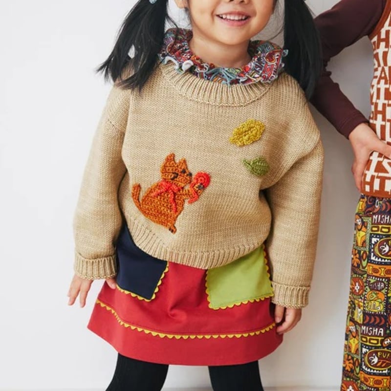 misha&puff popcorn sweater Blush 4-5y - キッズ服女の子用 misha&puff popcorn sweater Blush 4-5y - キッズ服女の子用