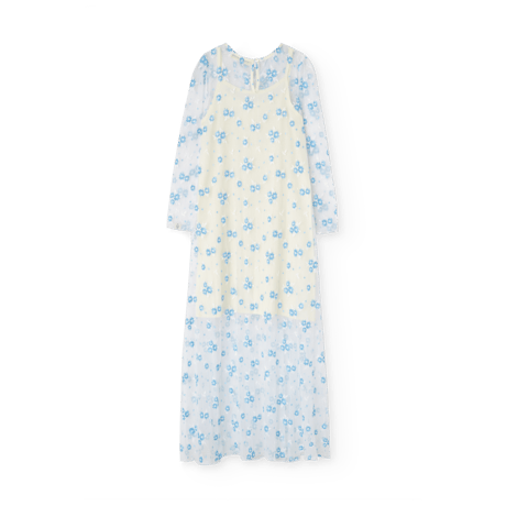 【The Animals Observatory】 PEACOCK KID DRESS - RAWWHITE
