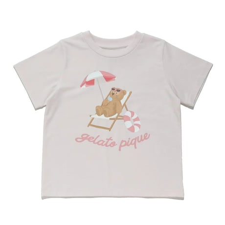 【 gelato pique 】 PKCT262445 KIDSｻﾏｰﾍﾞｱ柄ﾜﾝﾎﾟｲﾝﾄTｼｬﾂ PNK（size 90~120）