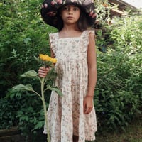 【Emile et Ida】 PRINTED LONG DRESS - ROSIER (3y,4y,5y,6y,10y)