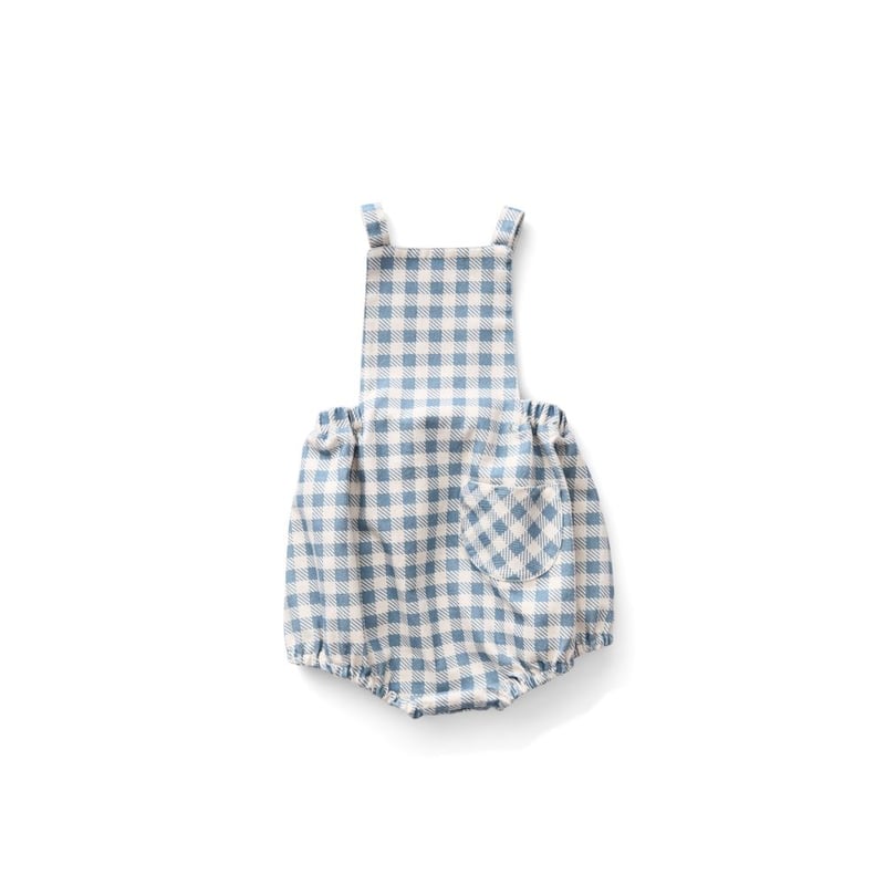 SOOR PLOOM 】 OONA ROMPER, GINGHAM PRINT, AZUL