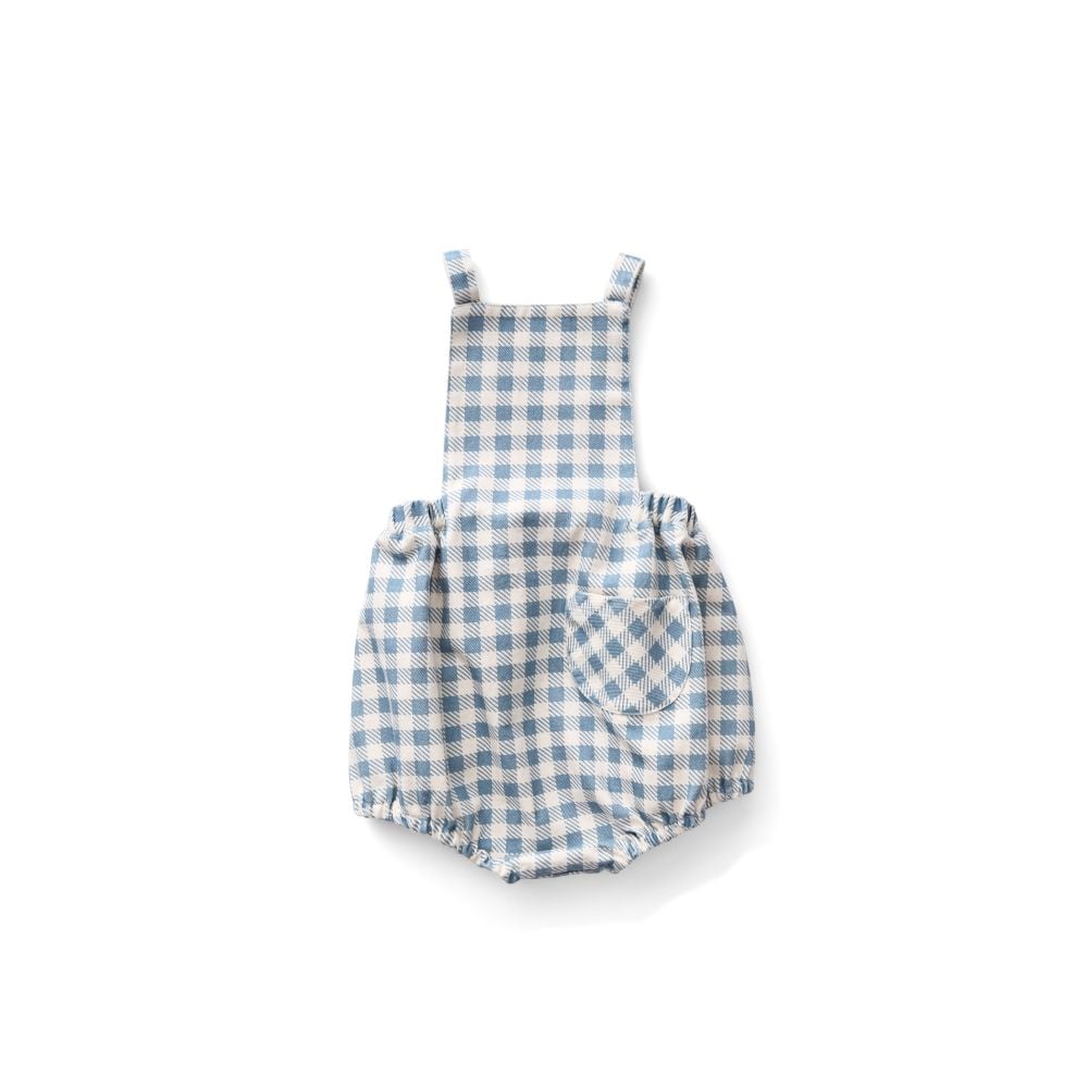 SOOR PLOOM 】 OONA ROMPER, GINGHAM PRINT, AZUL
