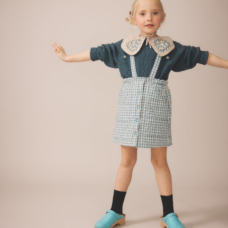 SOOR PLOOM 】Harlyn Pinafore, Gingham, Oasis |